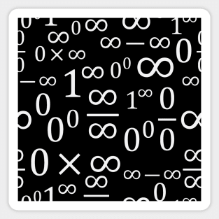 Indeterminate Forms Pattern (White) Sticker